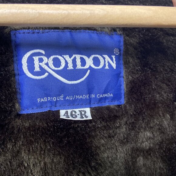 Vintage Croydon Men 46R Insulated lined Overcoat London Olefine Coat - Picture 5 of 10